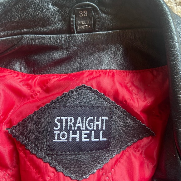 Straight To Hell - Defector - Vegan Leather Moto Jacket - Picture 4 of 9